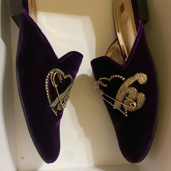 HOGL MULES VELOUR WITH DESIGN - Picture 2 of 3